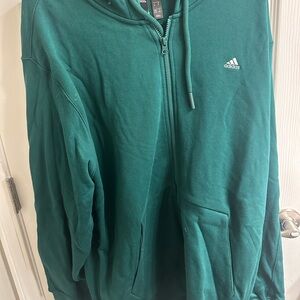 XL Green Adidas Full Zip-Up jacket